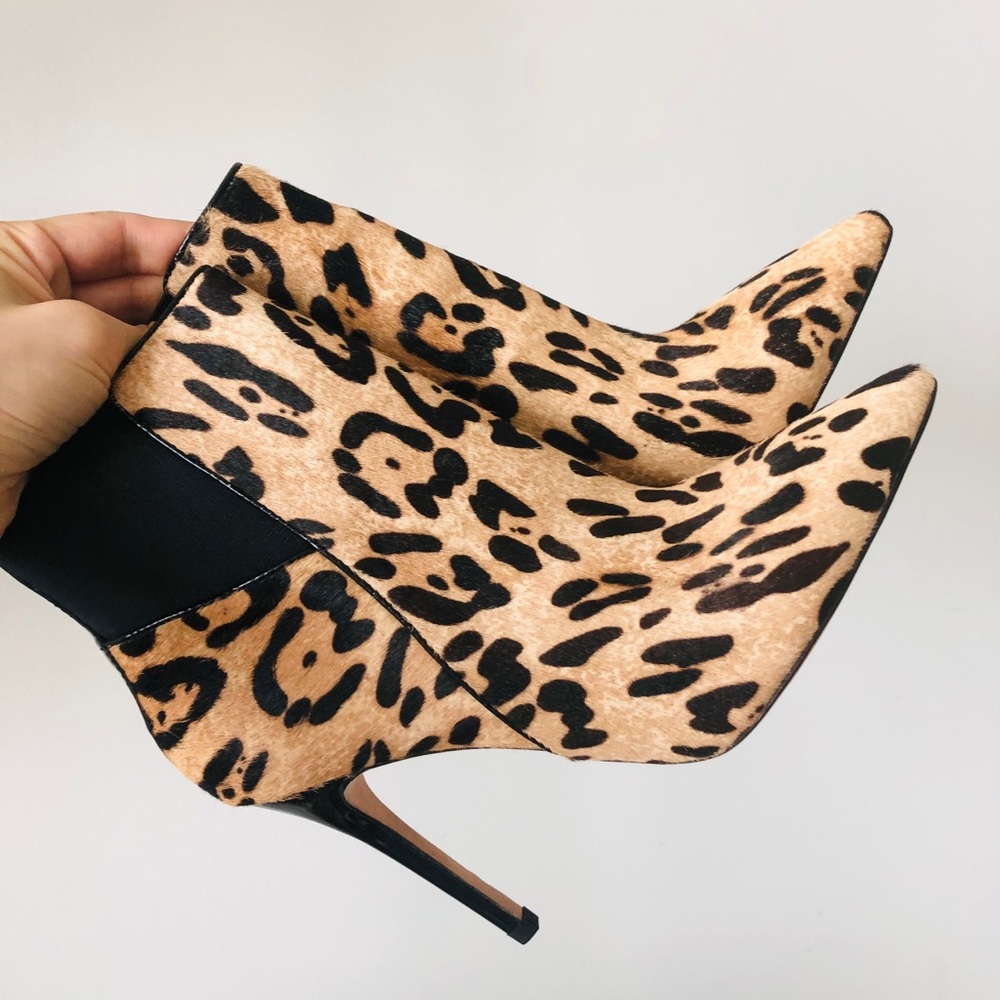 New Charles David Animal Print Calf Hair Bootie